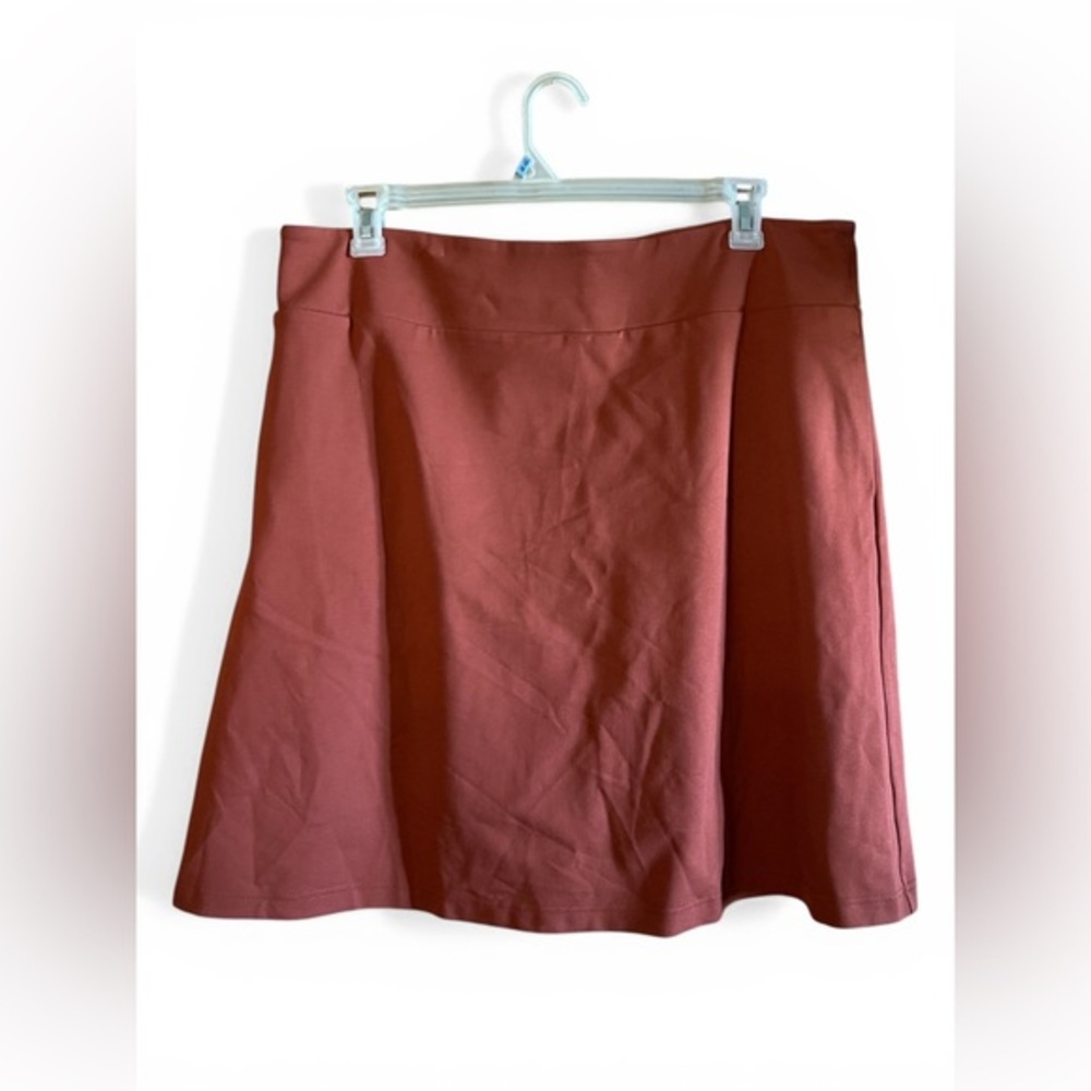 Betabrand XXL Plus Terracotta Orange Ponte Knit Skort Office Siren Travel - Picture 1 of 7